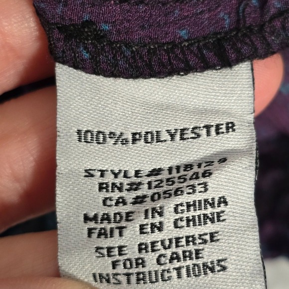 Liv by Habitat Top Women’s Medium Colorful‎ Crinkle Button Up Art to Wear NWT - Picture 8 of 14